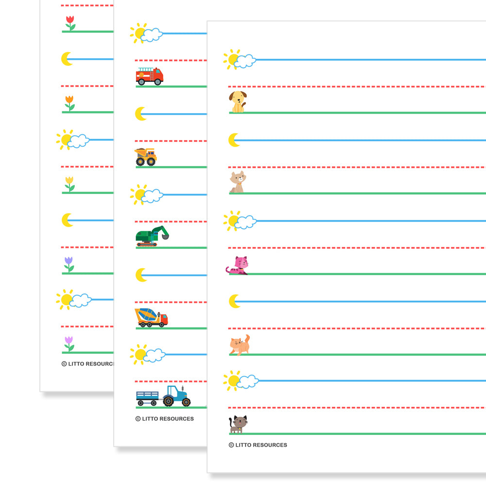 Pre K-Kindergarten Lined Paper